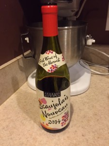 The first wine of the season