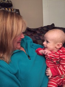 Grandson flirting with his Nana