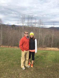 Drew and I at the top (or side) of the mountain 