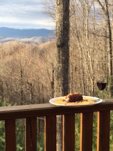Nothing is better than a gorgeous view, wine and cheese